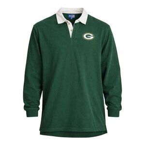 Vintage Starter Green Bay Packers Men's Polo Shirt Long Sleeves NFL 90s Size XXL